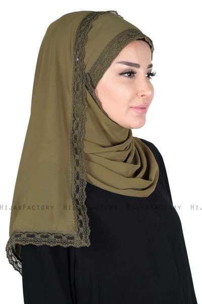 Carin - Khaki Practical Chiffon Hijab