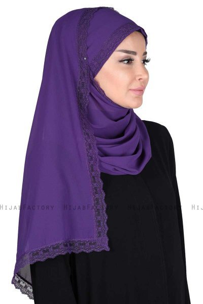 Carin - Purple Practical Chiffon Hijab
