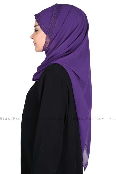 Carin - Purple Practical Chiffon Hijab