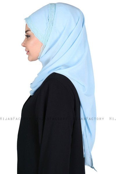 Carin - Light Blue Practical Chiffon Hijab