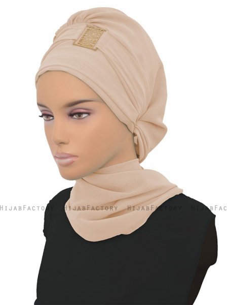 Carmen - Beige Practical Hijab - Ayse Turban
