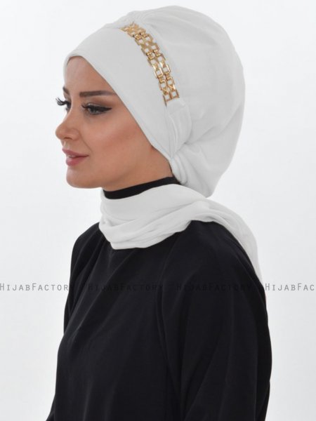 Beatrice Offwhite Turban Hijab Ayse Turban 320916-2
