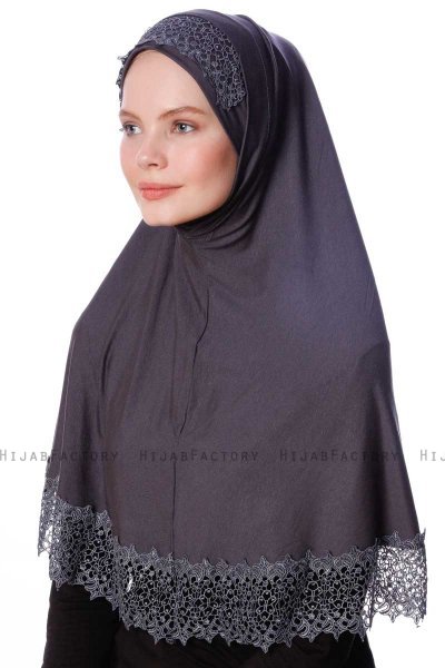 Ceylan - Dark Grey Al Amira Hijab - Altobeh