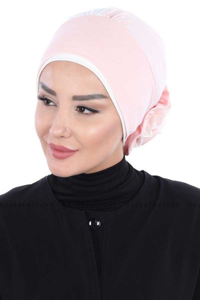 Clara - Dusty Pink & Creme Cotton Turban