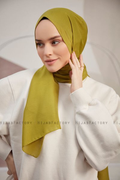Silky Plain - Olive Hijab