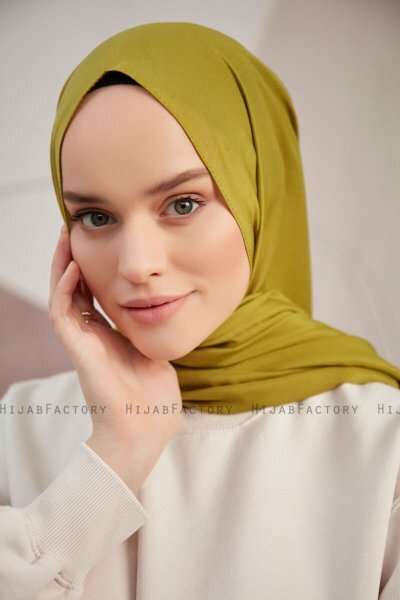 Silky Plain - Olive Hijab