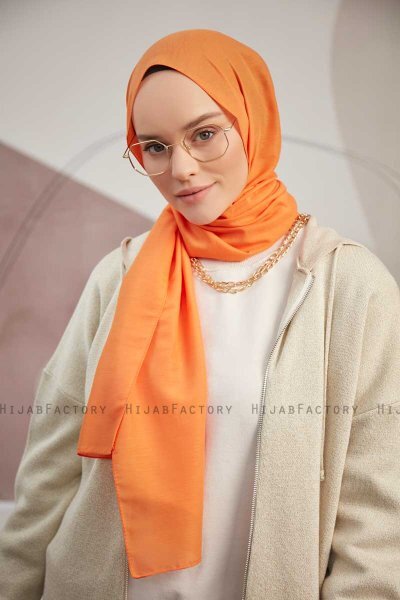 Silky Plain - Orange Hijab