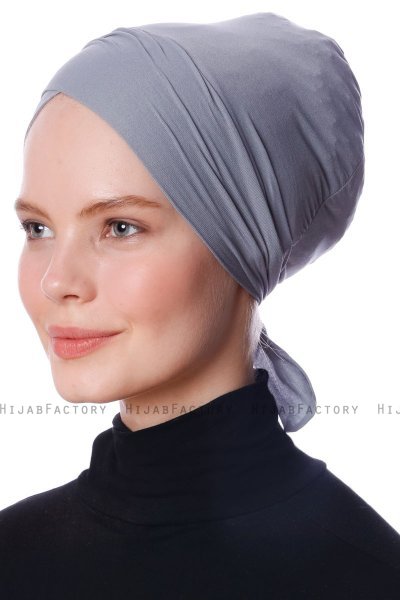 Defne - Dark Grey Parizien Underscarf - Ecardin