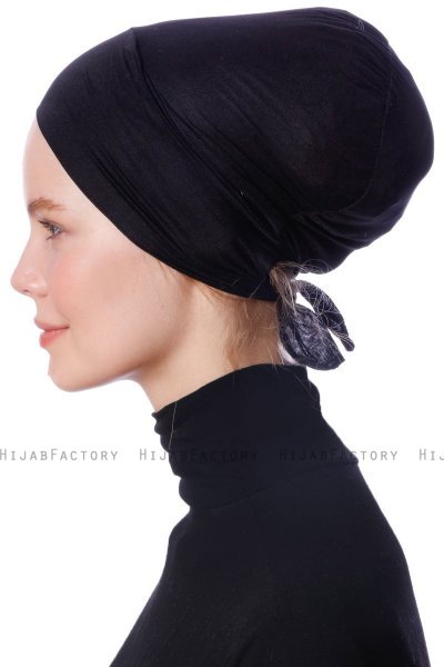 Defne - Black Parizien Underscarf - Ecardin