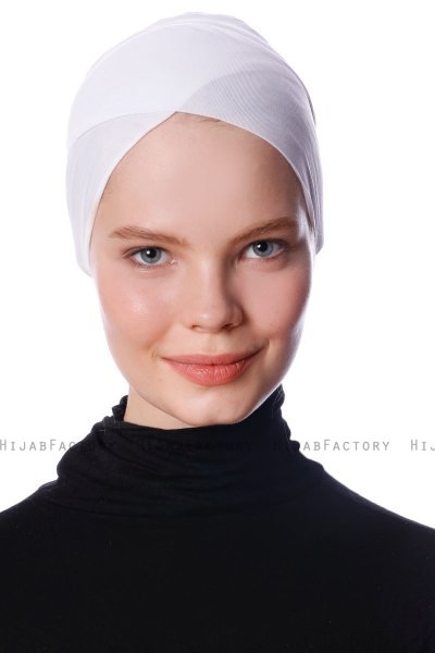 Defne - White Parizien Underscarf - Ecardin