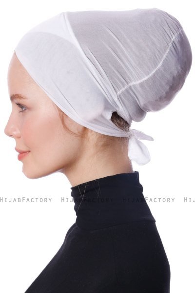 Defne - White Parizien Underscarf - Ecardin