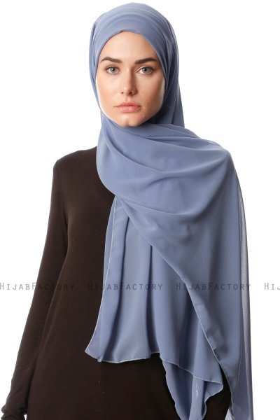 Derya - Denim Practical Chiffon Hijab