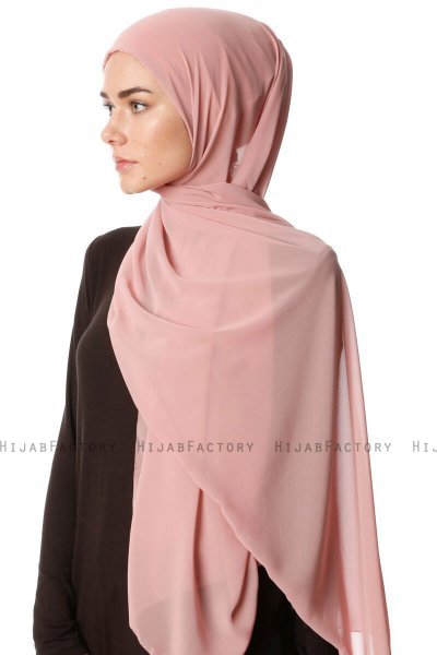 Derya - Salmon Practical Chiffon Hijab