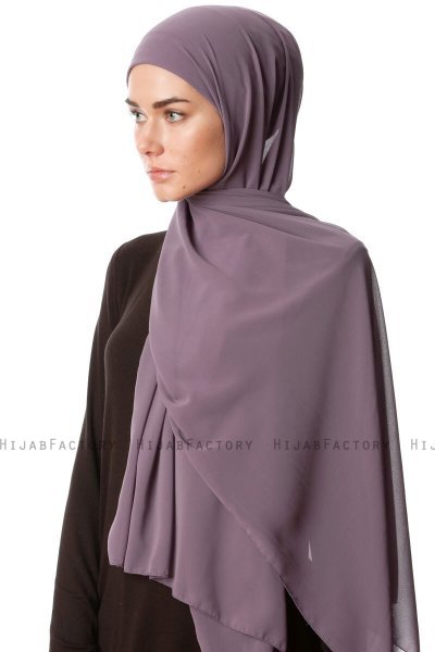 Derya - Purple Practical Chiffon Hijab