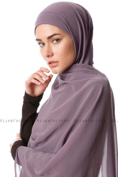 Derya - Purple Practical Chiffon Hijab