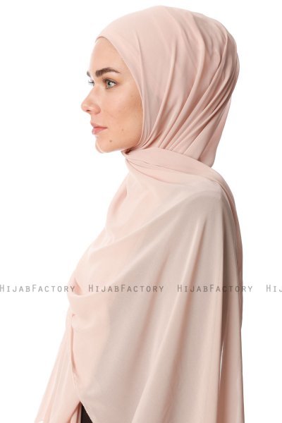 Derya - Light Beige Practical Chiffon Hijab