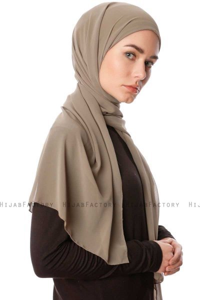 Derya - Olive Practical Chiffon Hijab
