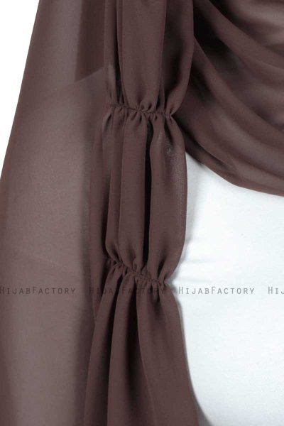 Disa - Brown Practical Chiffon Hijab