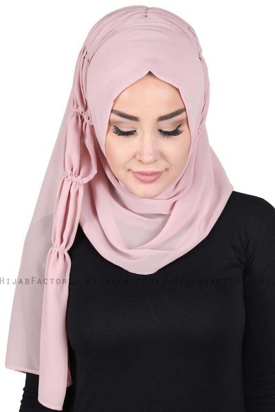 Disa - Dusty Pink Practical Chiffon Hijab