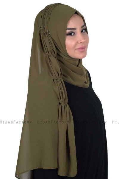 Disa - Khaki Practical Chiffon Hijab