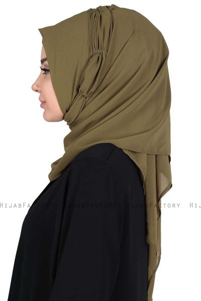 Disa - Khaki Practical Chiffon Hijab