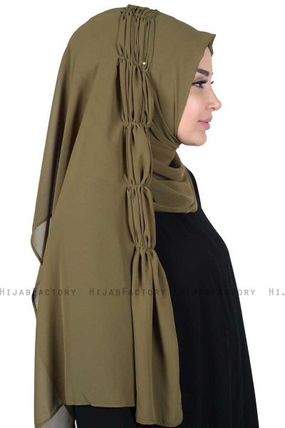 Disa - Khaki Practical Chiffon Hijab