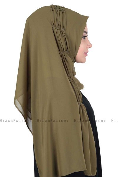 Disa - Khaki Practical Chiffon Hijab