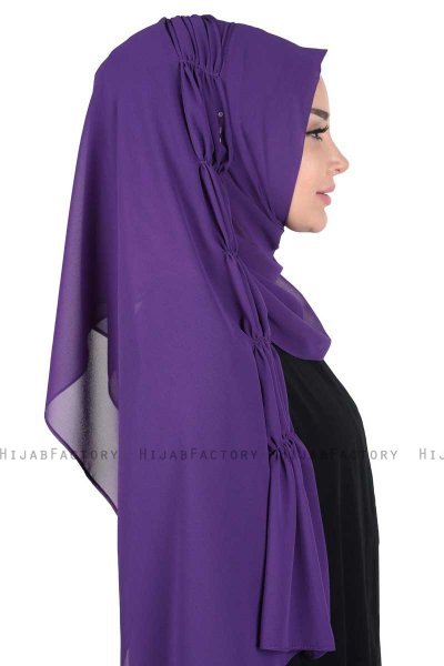 Disa - Purple Practical Chiffon Hijab