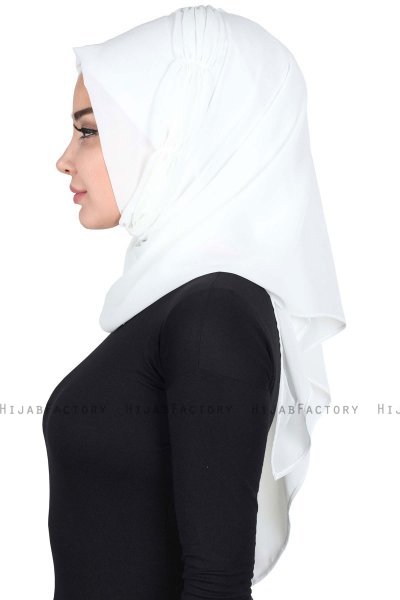 Disa - Offwhite Practical Chiffon Hijab