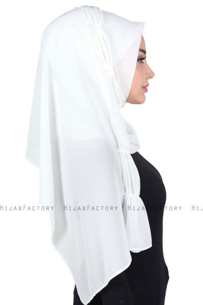 Disa - Offwhite Practical Chiffon Hijab