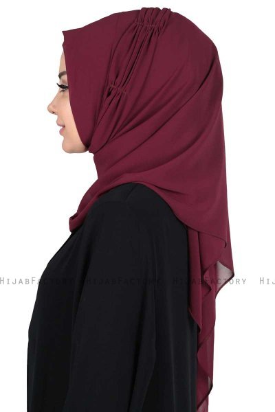 Disa - Plum Practical Chiffon Hijab