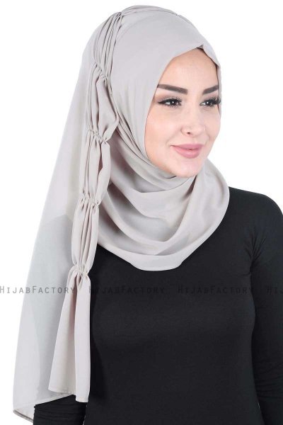 Disa - Taupe Practical Chiffon Hijab