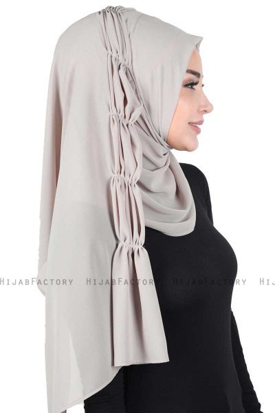 Disa - Taupe Practical Chiffon Hijab