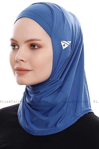 Elif - Blue Sport Hijab - Ecardin