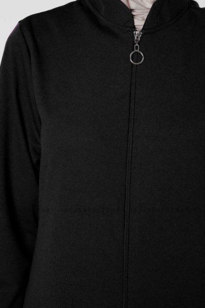 Elvan - Black Abaya - Miss Cazibe 251001c
