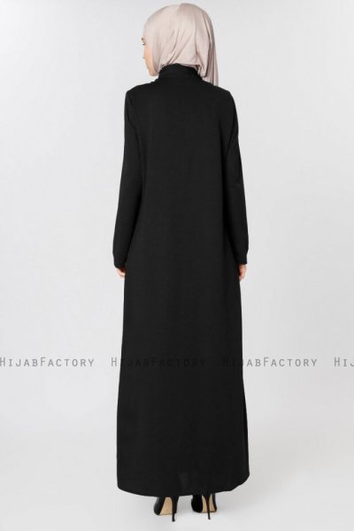 Elvan - Black Abaya - Miss Cazibe 251001d