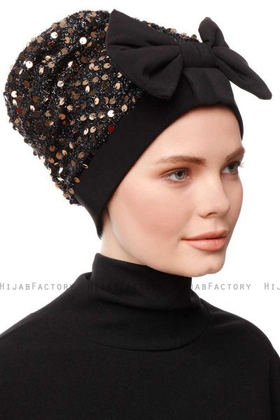 Enfleda - Black & Gold Turban