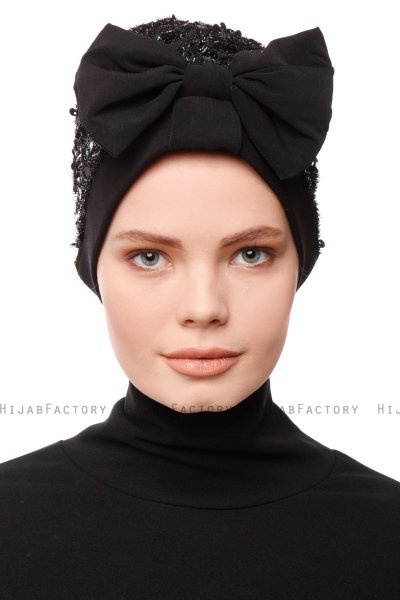 Enfleda - Black & Black Turban