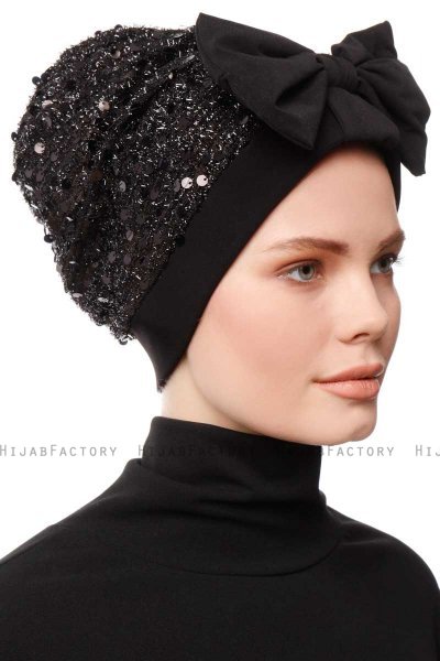 Enfleda - Black & Black Turban