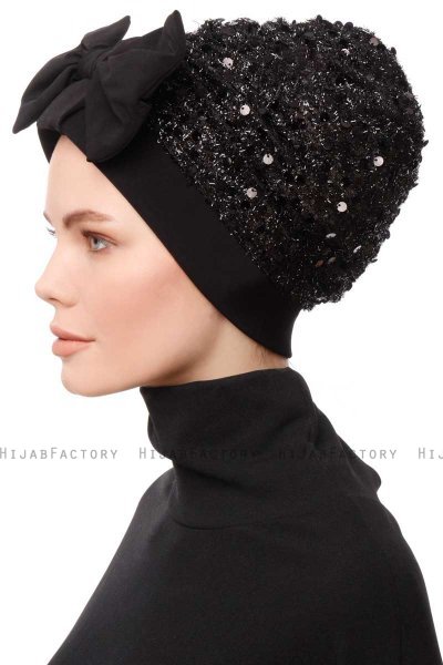 Enfleda - Black & Black Turban