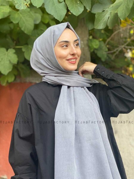Ermina - Grey Cotton Hijab - Mirach