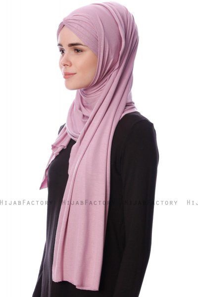 Eslem - Purple Pile Jersey Hijab - Ecardin