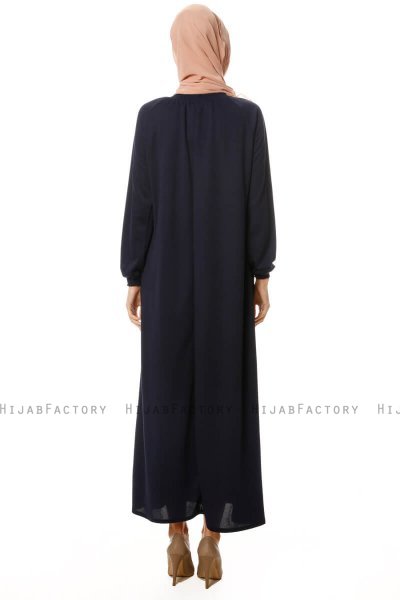 Esra - Navy Blue Dress - Miss Halima