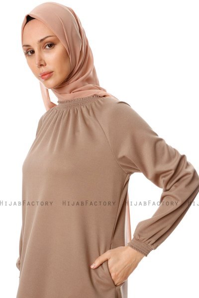 Esra - Taupe Dress - Miss Halima