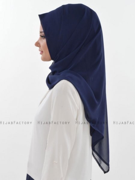 Evelina - Navy Blue Practical Hijab - Ayse Turban