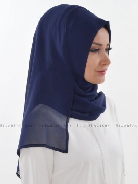 Evelina - Navy Blue Practical Hijab - Ayse Turban