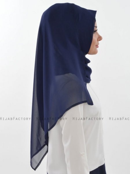 Evelina - Navy Blue Practical Hijab - Ayse Turban
