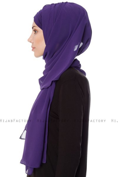 Evren - Purple Chiffon Hijab