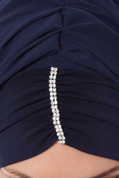 Evren - Navy Blue Chiffon Hijab