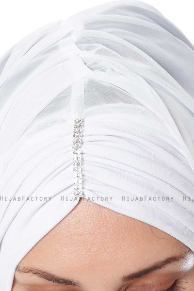 Evren - White Chiffon Hijab